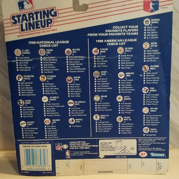 Pedro Guerrero Starting Lineup 1988 Baseball - Picture 4 of 4